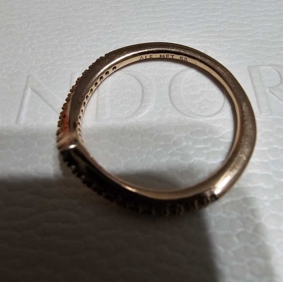 Pandora Sparkling Wishbone Ring size 56 US 7.5 - Picture 7 of 9